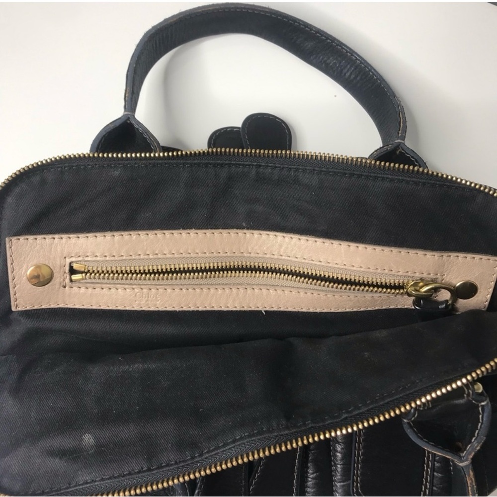Chloe Quilted Bay Black large satchel handbag. - Picture 5 of 8